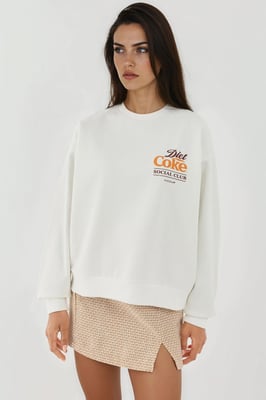 Bedruckter Rundhals-Sweatshirt