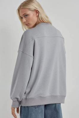 Lässiges Crewneck Strick Sweatshirt
