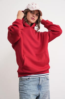 Übergroßer Kapuzenpullover mit Tasche