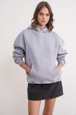 Übergroßer Kapuzenpullover mit Tasche