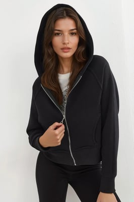 Lässiger Fit mit Reißverschluss-Hoodie