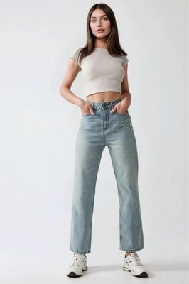 Gerade geschnittene Denim-Jeans