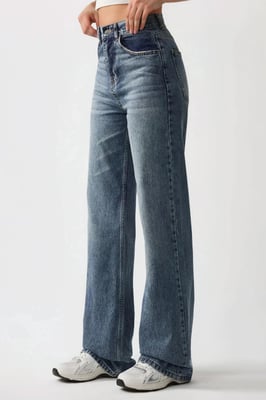 Normale Taille Gerade Bein Denim Jeans