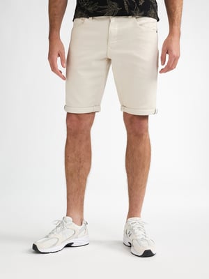 Petrol Industries - Jackson Bunte Denim Shorts Coconut Herren - Weiß