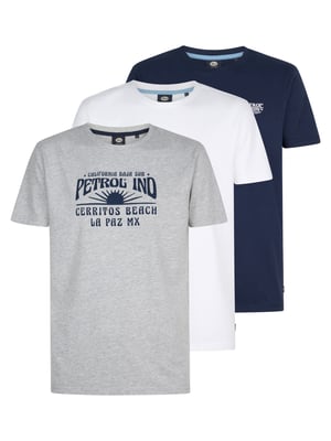 Petrol Industries - 3er-Pack T-Shirts mit Print Chipotle Herren