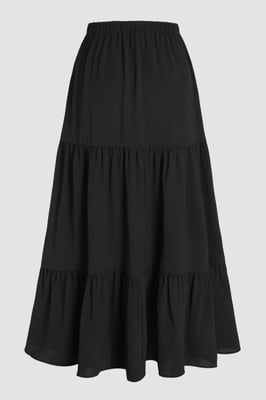 Hoch geschnittener Maxi-Rock mit Schlitz
