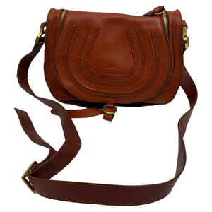 Chloé Medium Marcie Crossbody Bag aus orangefarbenem Leder