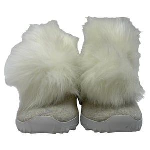 Jimmy Choo Norway Pom Pom Sneakers in Weißem Lurex