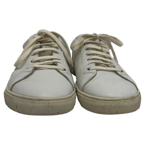 Saint Laurent Andy Low-Top-Sneaker aus weißem Kalbsleder