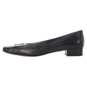 Ferragamo Pumps mit Schnallendetail aus schwarzem Leder