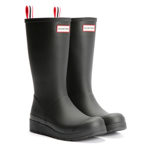 Hunter Play Tall Gummi Damen Schwarze Gummistiefel