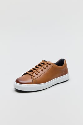 Ben Sherman Ace Cupsole Leder Herren Sneaker in Tan