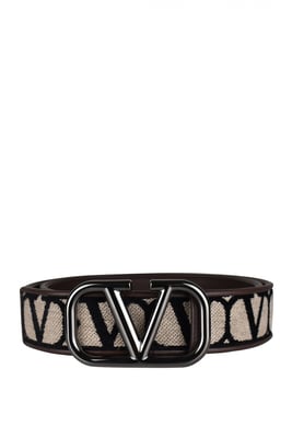 Valentino Garavani Vlogo Gürtel Beige