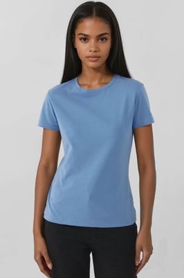 Regular Fit Rundhals Baumwoll-T-Shirt