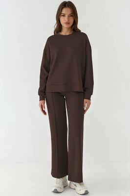 Modal Touch Rippendetail Weite Hose