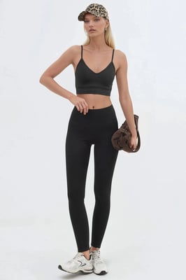 Hoch taillierte Pull-On Skinny-Leggings