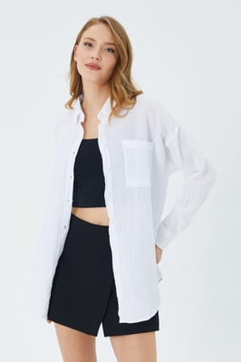Oversize-Shirt mit Taschendetail