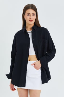 Oversize-Shirt mit Taschendetail