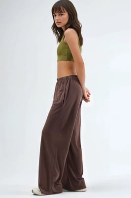 Elastische Bund gerade geschnittene Modal-Hose