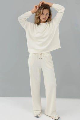 Weiche Modal Touch Weitbein-Sweatpants