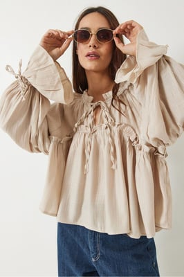 Bluse mit Schleife