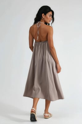 Halterneck-Midi-Kleid