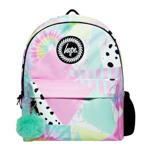 Kinder-Rucksack Multi-Pastell Collage-Design | Leichter Schulranzen