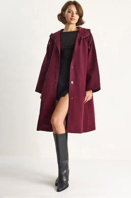 Oversized Midi-Trenchcoat mit Schalkragen
