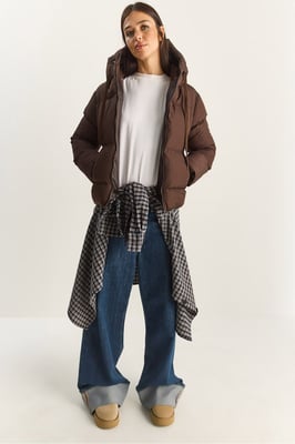 Kapuze Steppjacke