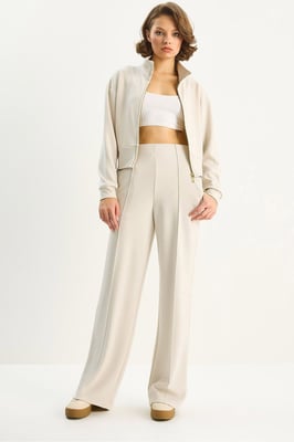 Vollzip Sweatshirt und Hose Zwei-Teiliges Set