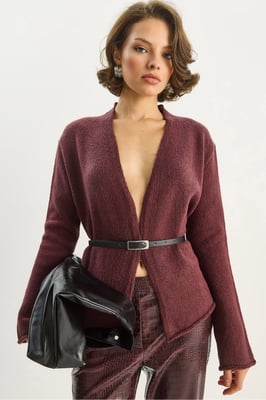 Gürtel-Details Cardigan