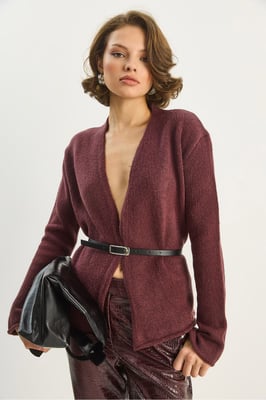 Gürtel-Details Cardigan