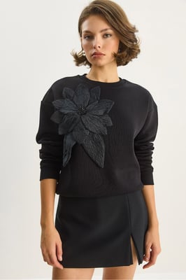 Zugangsdetail Langarm Crewneck Sweatshirt