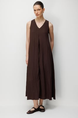 V-Ausschnitt Maxikleid