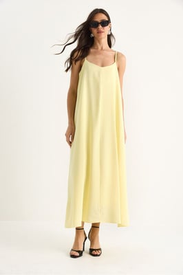 Maxi V-Ausschnitt Kleid