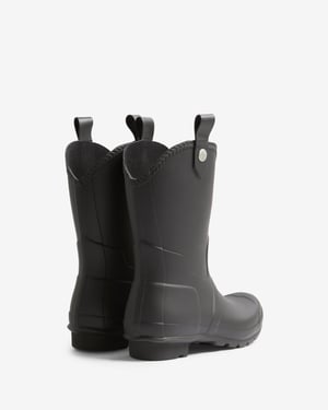 Hunter Original Cowboy Gummi Damen Schwarze Gummistiefel