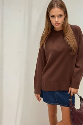 Rundhals Bequemer Pullover