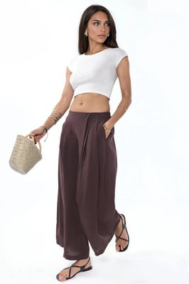 Modal Touch Weite Palazzo-Hose