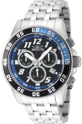Invicta Pro Diver 20478 Herrenuhr - Quarzwerk - Edelstahl mit schwarzem Zifferblatt - 50 mm