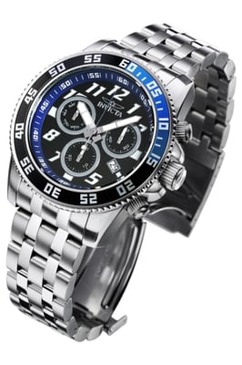 Invicta Pro Diver 20478 Herrenuhr - Quarzwerk - Edelstahl mit schwarzem Zifferblatt - 50 mm
