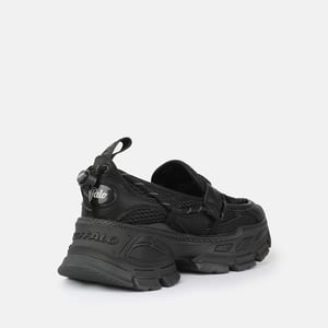 Buffalo Loafer TEC Damen Schwarze Slipper