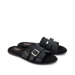 TOMS Sol Mule Leder Damen Sandalen Schwarz
