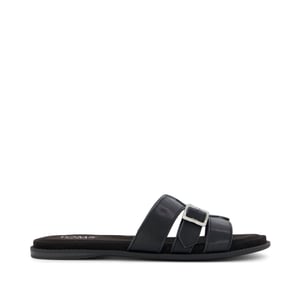 TOMS Sol Mule Leder Damen Sandalen Schwarz
