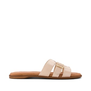 TOMS Sol Mule Leder Damenschuhe Champagner Sandalen