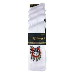 5er-Pack Herren Crew-Socken mit Totenkopf-Muster - Weiche und atmungsaktive Freizeitsocken