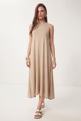 A-Linien-Midi-Kleid mit Tasche