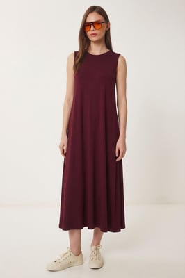 A-Linien-Midikleid mit Tasche
