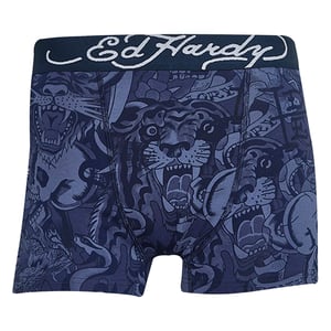 5er-Pack Herren Baumwollreiche Stretch-Boxershorts mit elastischem Bund Blau Unterwäsche