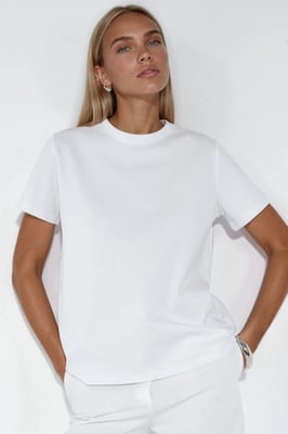 Einfaches Rundhals-T-Shirt