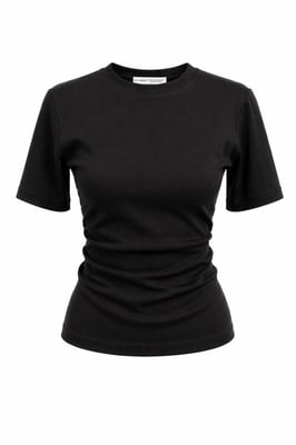 Basic Rundhals-Shirt mit Schlitz